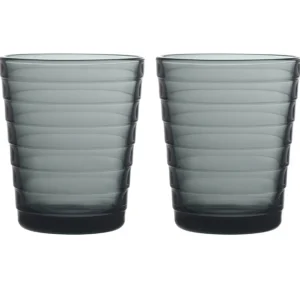 Iittala Aino Aalto Highball Tumblers Dark Grey 330ml / Set 2^ Glassware