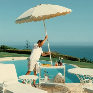 Business and Pleasure Al Fresco Bar Cart Off White^ Other