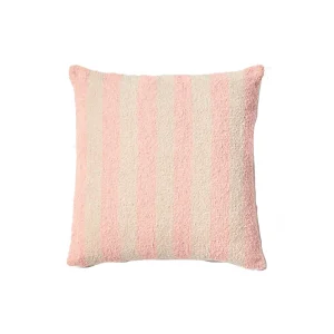 Bonnie and Neil Boucle Soft Pink Striped Cushion 60x60cm^ Cushions