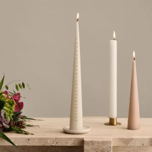 Ester and Erik Christmas Calendar Cone Candle 37cm Ivory No.06^ Candles / Candleholders | Christmas Baubles And Decor