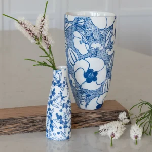 Eucalypt Homewares Floral Blue Bud Vase^ Tableware | Mothers Day