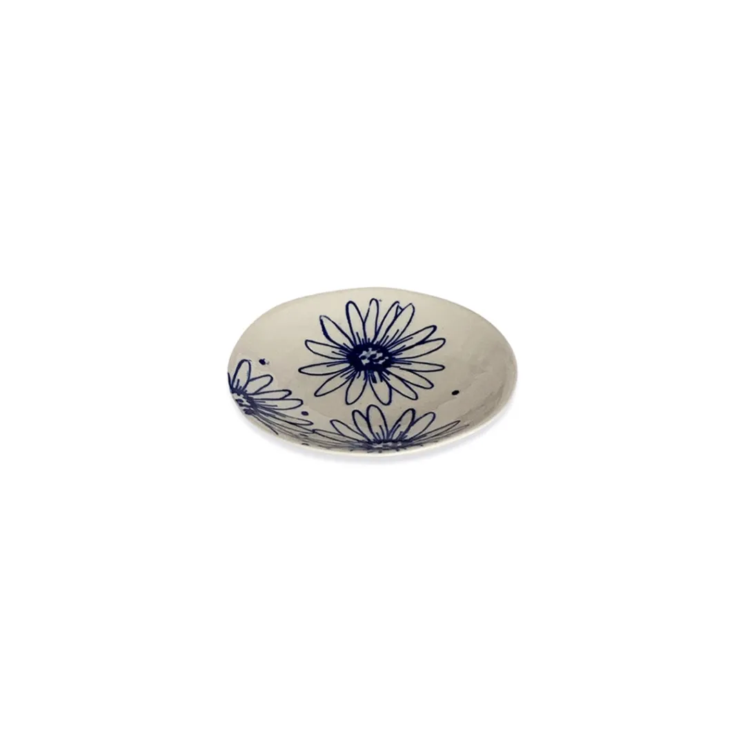 floral_blue_small_round_p_0.webp Eucalypt Homewares Floral Blue Small Round Plate 12cm^ Serving | Tableware