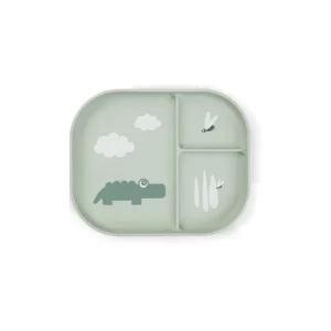 Done By Deer Foodie Compartment Plate - Green^Kids Eat & Drink