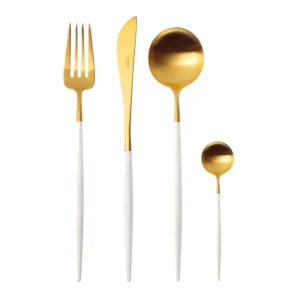 Cutipol Goa White & Gold 24 pc Cutlery Set^ Cutlery