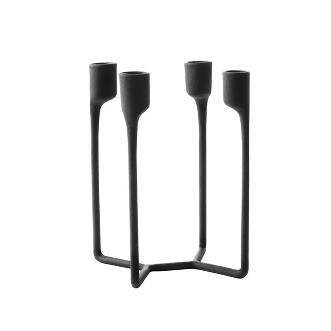 heima__arm_candlestick_bl_0.webp Normann Copenhagen Heima 4 Arm Candlestick Black^ Candles / Candleholders | Gifts For Her