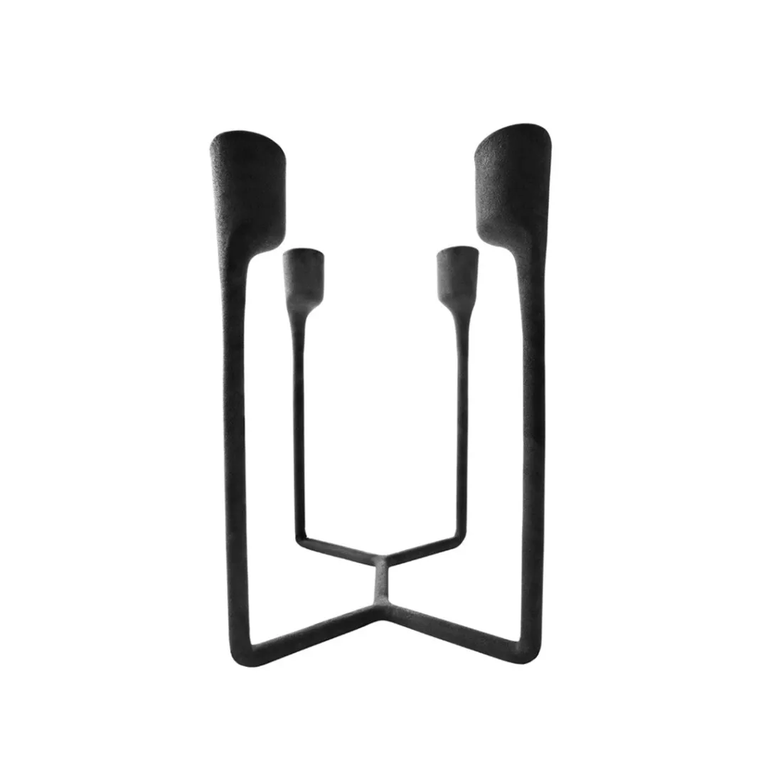 heima__arm_candlestick_bl_1.webp Normann Copenhagen Heima 4 Arm Candlestick Black^ Candles / Candleholders | Gifts For Her
