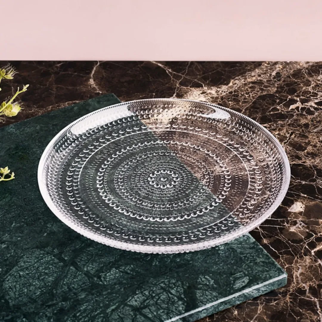 kastehelmi_platter_clear__1.webp Iittala Kastehelmi Platter Clear 31.5cm^ Serving | Tableware