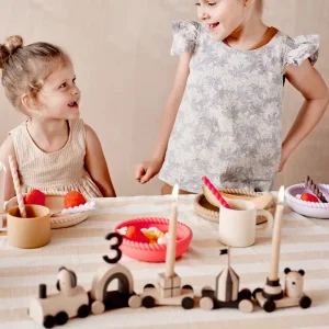 OYOY Mellow Plate and Bowl Set Vanilla/Cherry^Kids Eat & Drink