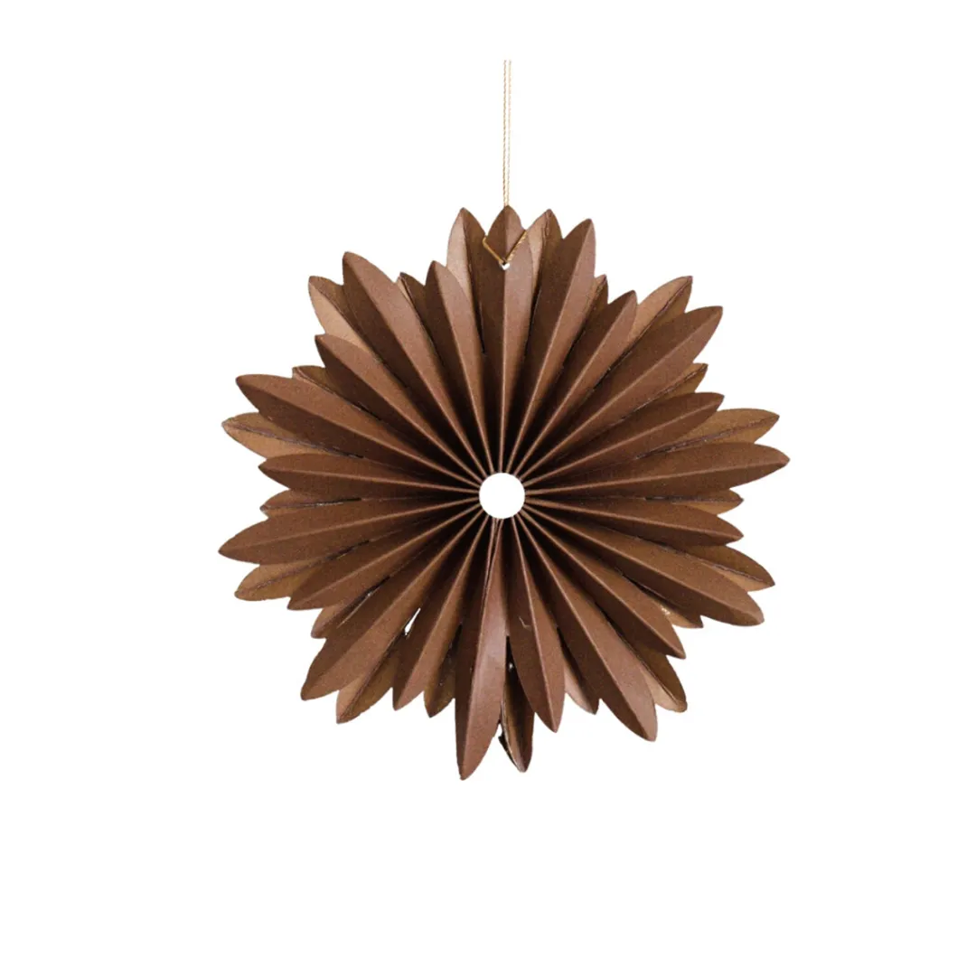 paper_hanging_star_orname_0-2.webp Nordic Rooms Paper Hanging Star Ornament Rust^ Christmas Baubles And Decor