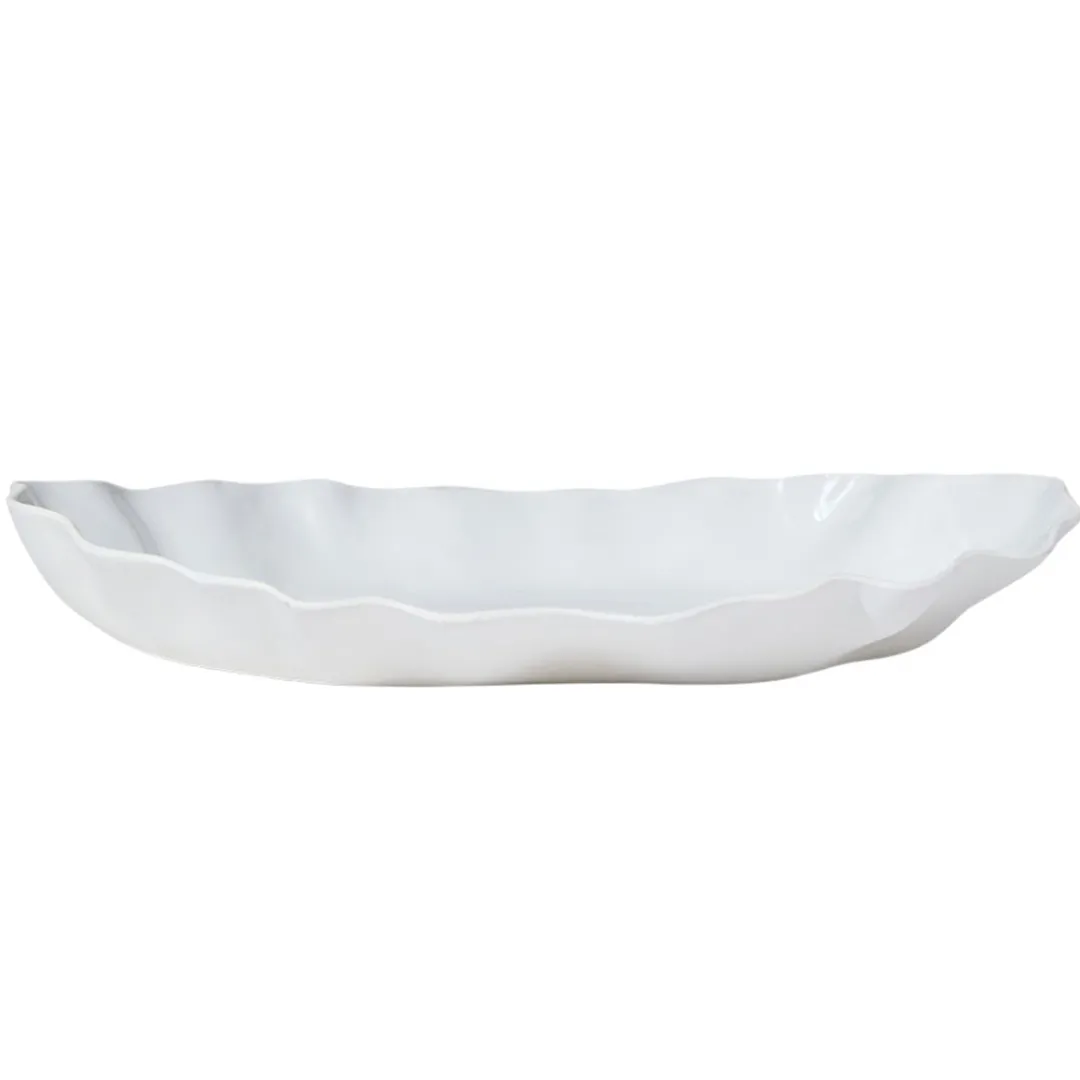 ruffle_rectangle_platter__0-1.webp Marmoset Found Ruffle Rectangle Platter Extra Large Snow White^ Mothers Day | Gifts For Her