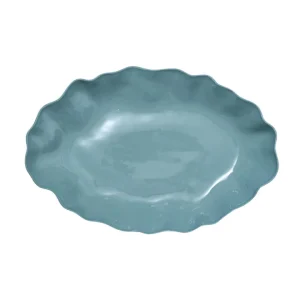 Marmoset Found Ruffle Rectangle Platter Extra Large Light Blue^ Mothers Day