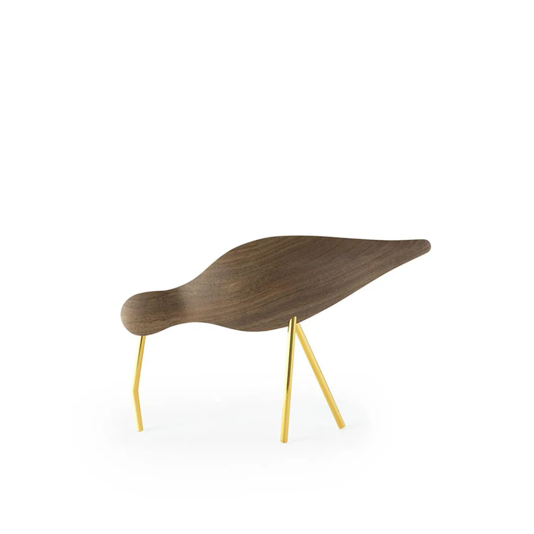 shorebird_large_walnut__b_0.webp Normann Copenhagen Shorebird Large Walnut / Brass^ Occasional & Decorator | Fathers Day