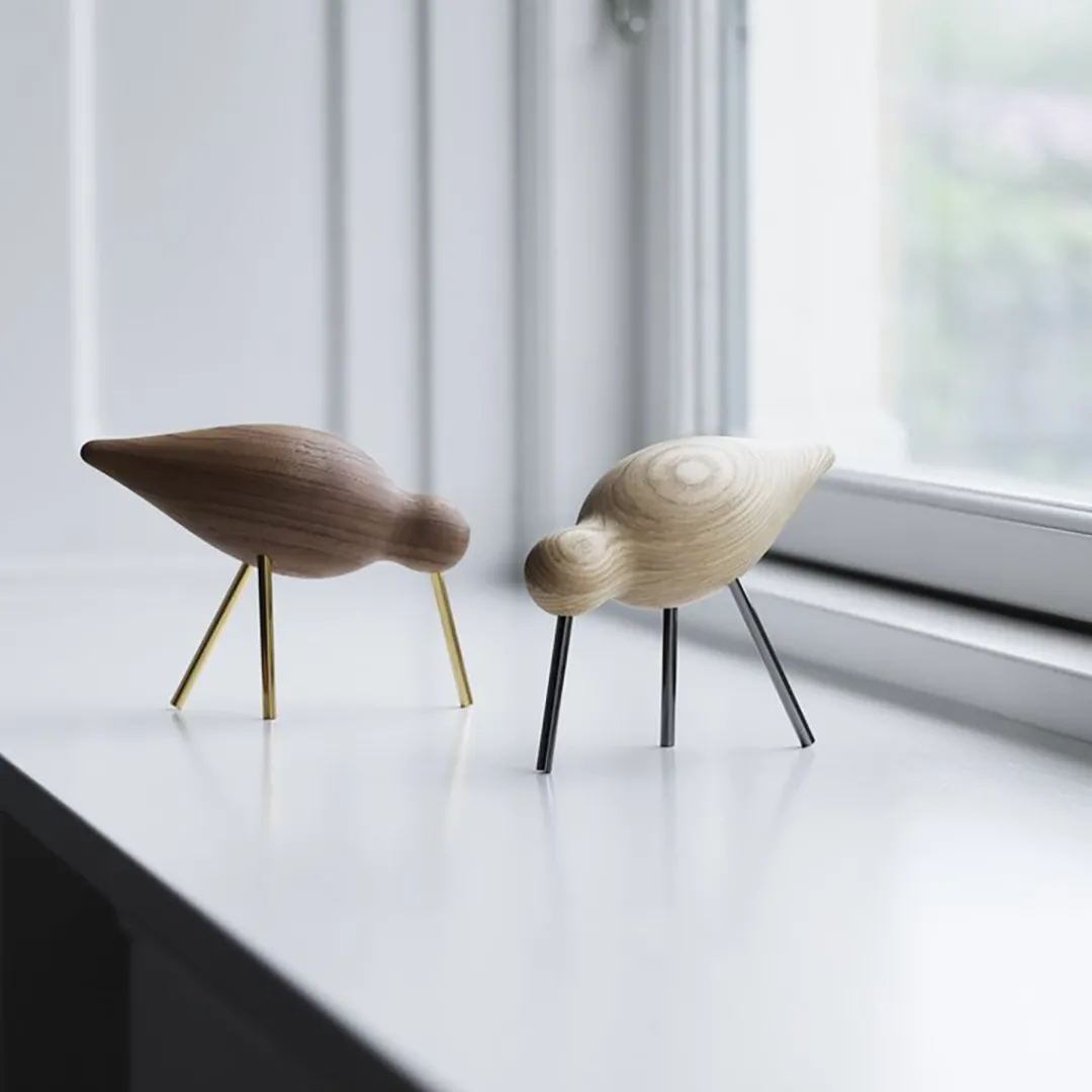 shorebird_large_walnut__b_1.webp Normann Copenhagen Shorebird Large Walnut / Brass^ Occasional & Decorator | Fathers Day