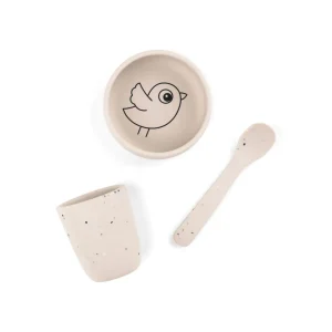 Done by Deer Silicone First Meal Set - Sand^Kids Eat & Drink