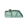 Done By Deer Silicone Stick & Stay Snacky Plate Croco Green^Kids Eat & Drink