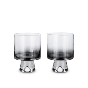 Tom Dixon Tank Low Ball Glass Black / Set 2^ Bar & Wine Accessories | Coolers & Ice Buckets