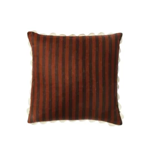 Bonnie and Neil Thin Striped Chocolate Cushion 50x50cm^ Cushions