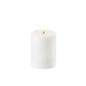 uyuni Single Wick Pillar Candle Nordic White 7.8cm x 10.1cm^ Candles / Candleholders | Christmas Baubles And Decor