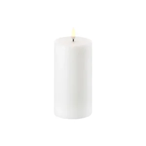 uyuni Single Wick Pillar Candle Nordic White 7.8cm x 15.2cm^ Candles / Candleholders | Christmas Baubles And Decor