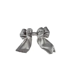 table culture Velvet Clip on Bow Silver Small^ Christmas Baubles And Decor