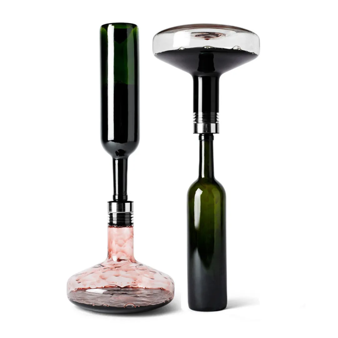 wine_breather_deluxe_deca_1.webp Audo Wine Breather Deluxe Decanter / Chrome^ Bar & Wine Accessories | Coolers & Ice Buckets